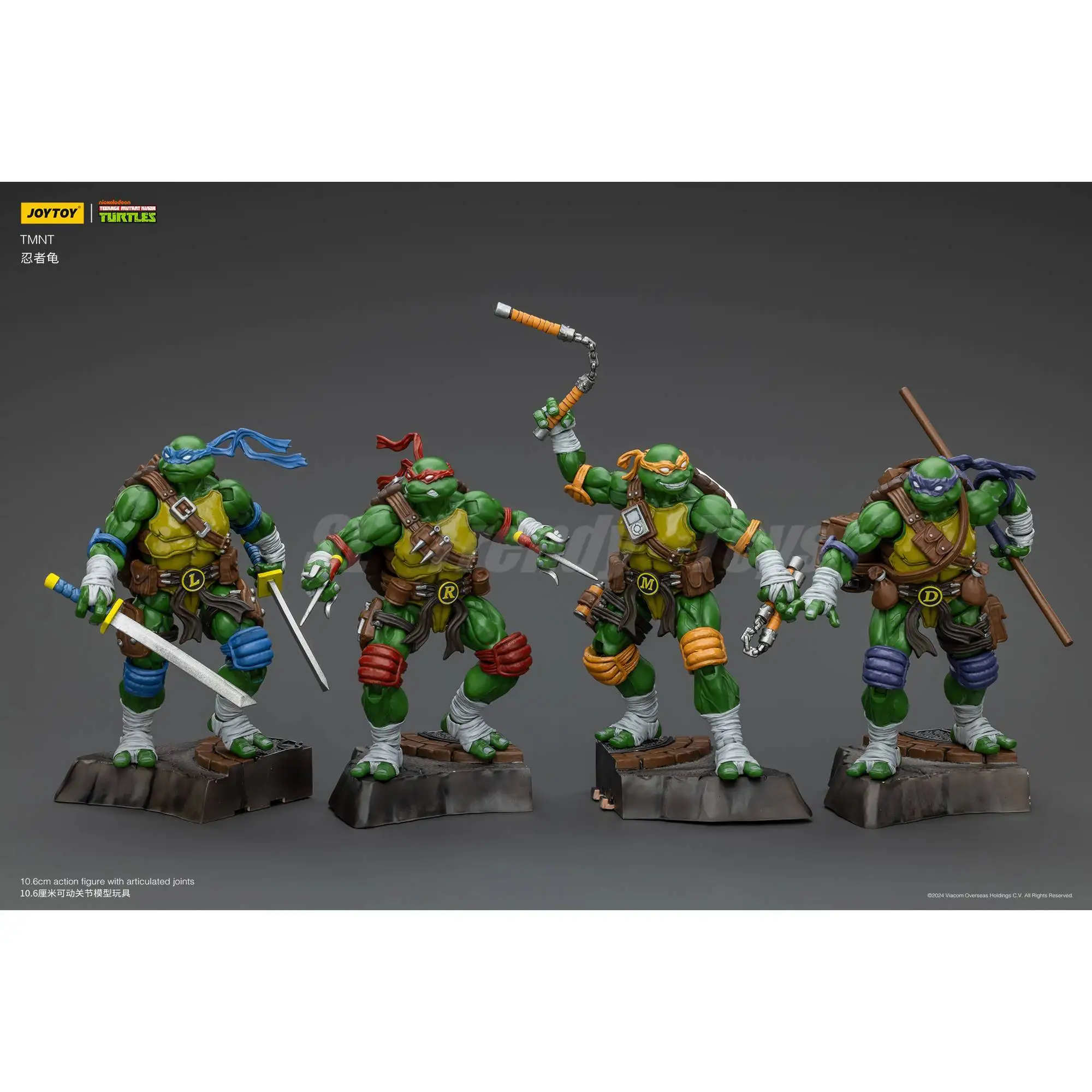 【ในสต็อก】JOYTOY TMNT 1/18 ตัวเลขการกระทํา Michelangelo Donatello Leonardo Raphael Figuras ของสะสมรุ่นของเล่นคลาสสิก