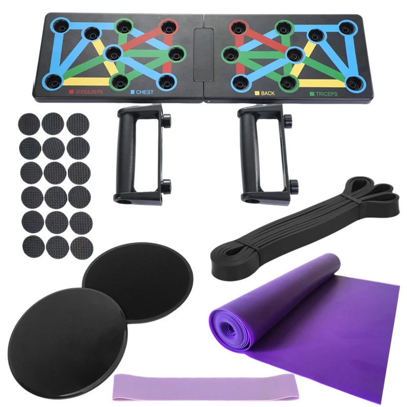 6PCS Portable Multifunctional Push-up Board Fitness and Muscle Training Device Home Workout Set Foldable Push Up Bar Resistance