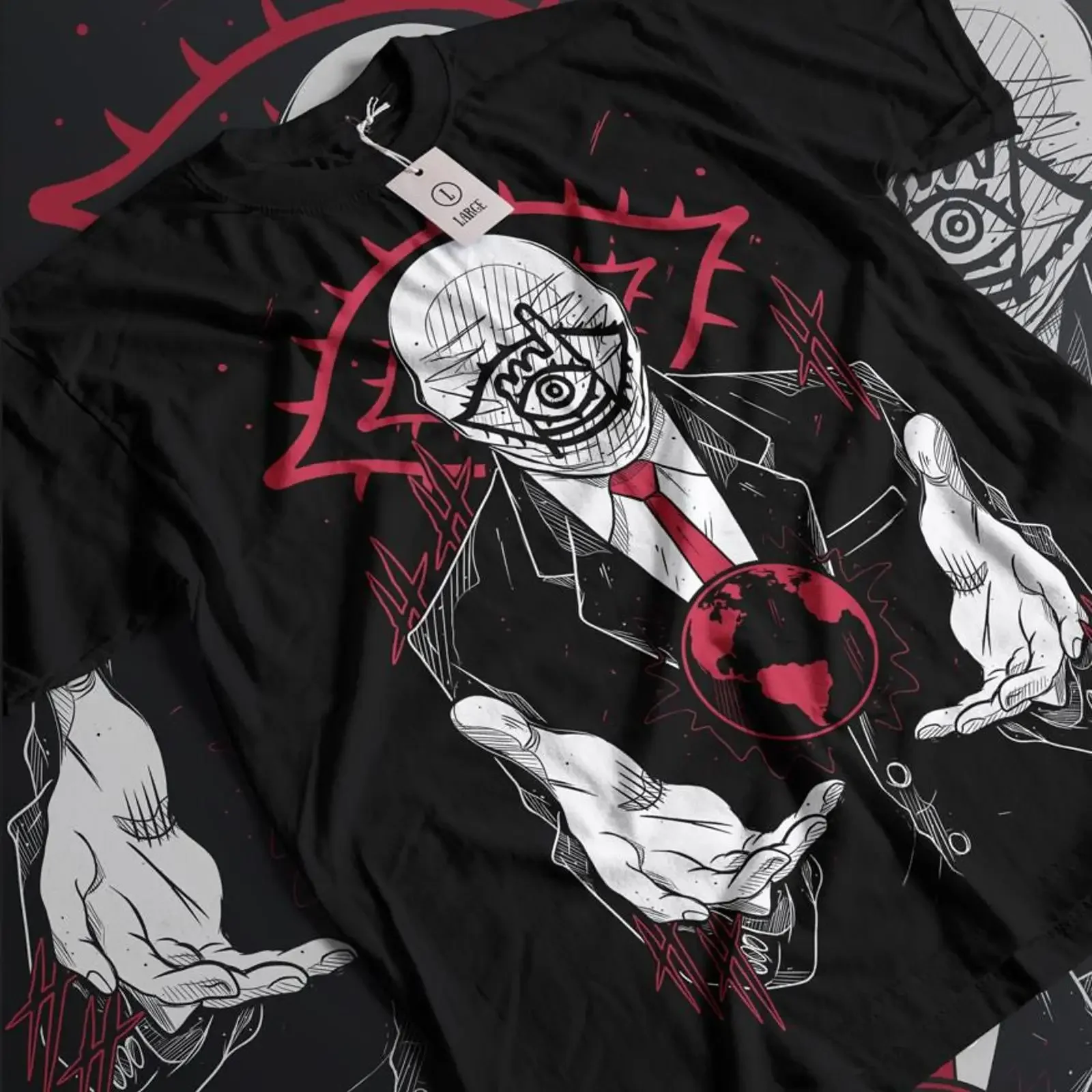 Camiseta Vintage Retro Oscura de Naoki Urasawa de la serie 20th Century Boys, Estilo Anime y Manga, Lavada, Informal, para Uso Diario