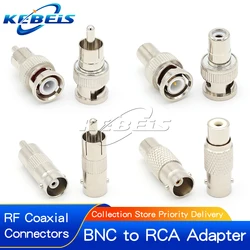 2Pcs BNC To RCA AV Male Female Straight Connector RCA To BNC Q9 Male Female Adapter for Surveillance video Oscilloscope KEBEIS