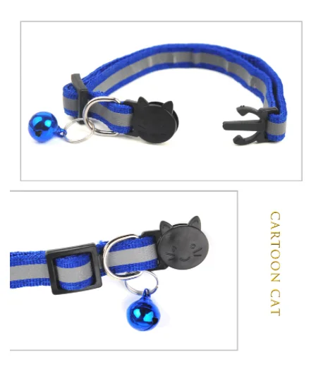 Individuelles Katzenhalsband, reflektierendes Katzenhalsband, kostenlos graviertes Haustier-ID-Namensschild für Welpen und Kätzchen, Halskette mit Glocke, Anti-Verlust-Halsband für Katzen – Detail 11