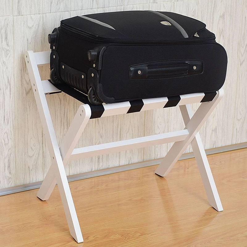 A18 Hotel Luggage Rack Household Bedroom Clothes Foldable Storage Rack Floor-to-ceiling Solid Wood Furniture