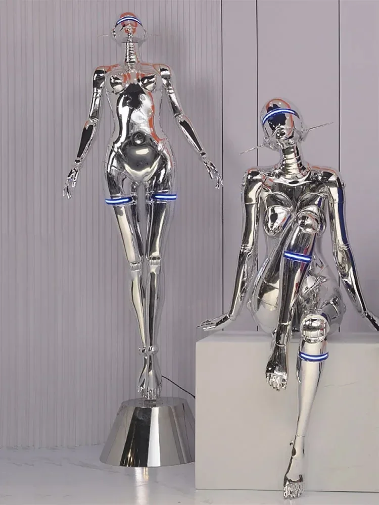 Mechanical Big Decorations Goddess Large Technology Figure Sculpture Bar KTV Decorations decorative figurines