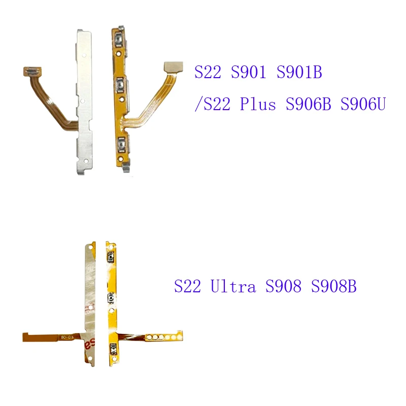 1Pcs Power Button On Off Volume Flex Cable For Samsung Galaxy S22 Plus Ultra 5G S22Plus S22U SM-S908B 908 SM-S901B S901 S906B