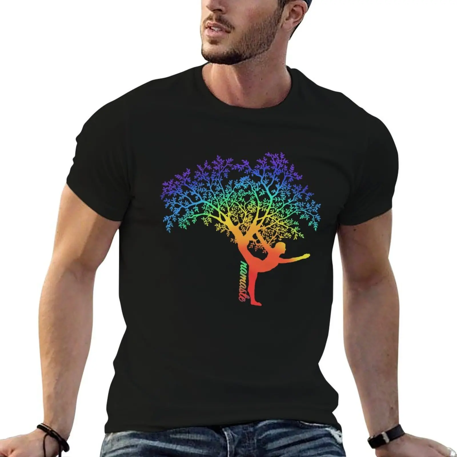 Yoga Tree - Namaste T-Shirt customizeds sweat men clothing