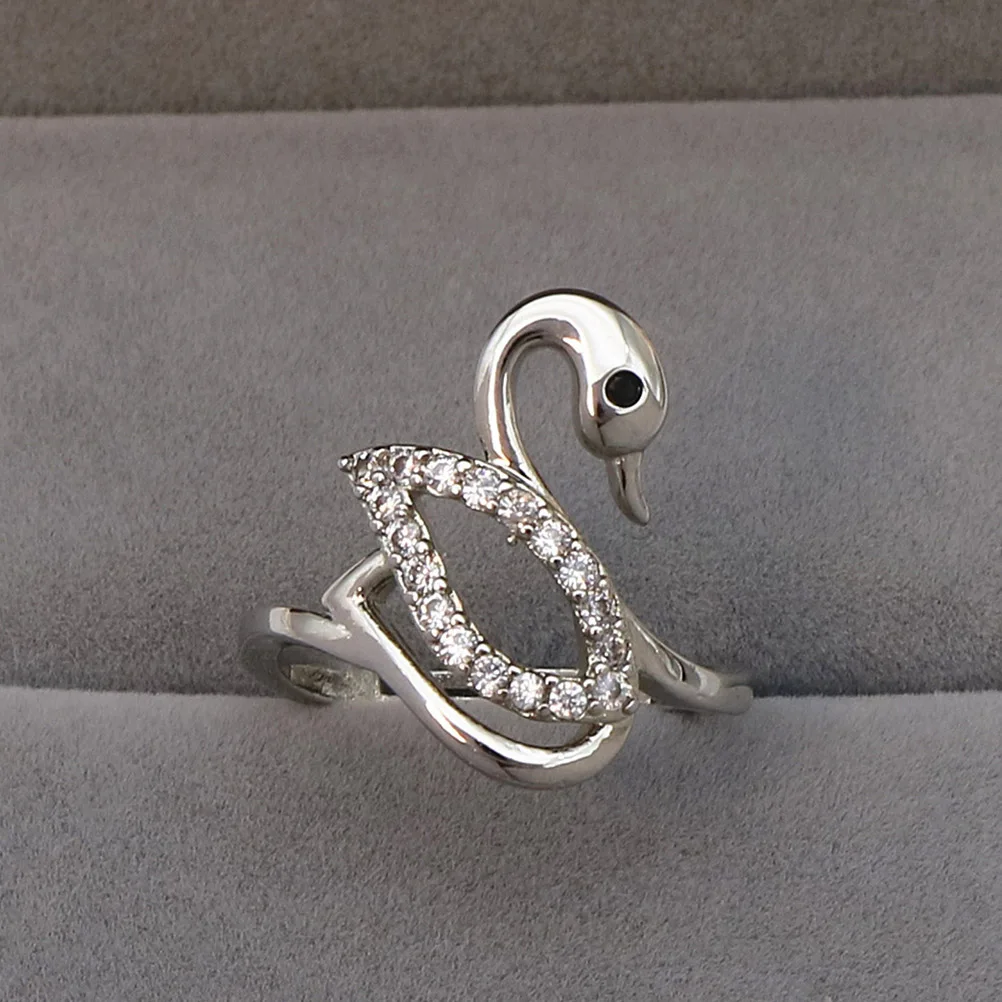

925 Sterling Silver Rings Swan Rings girls ring fashional rings