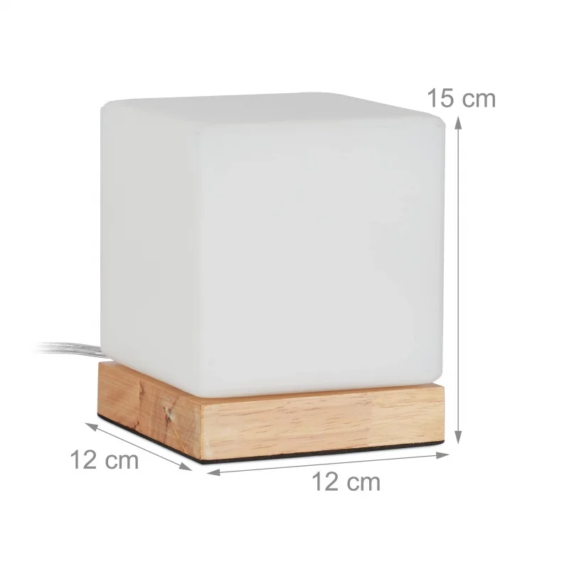 E27 einfache Glas tisch lampe kreative warme Nacht beleuchtung Schlafzimmer Bett dekoration Ball Holz kleine runde Schreibtisch lampe Wohnkultur