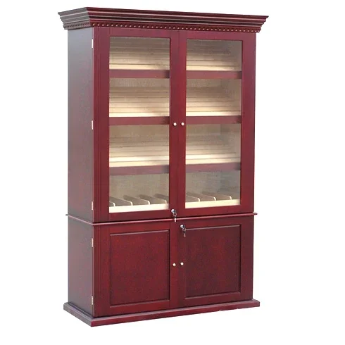 Double Glassdoor Electrical LED Large Cigar Humidors For Sale Used Humidor Cabinet