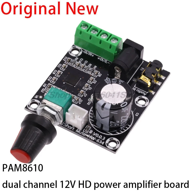 1PCS Hot Sale XH-M120 12V Mini Hi-Fi PAM8610 Audio Stereo Amplifier Board 2X15W Dual Channel D Class