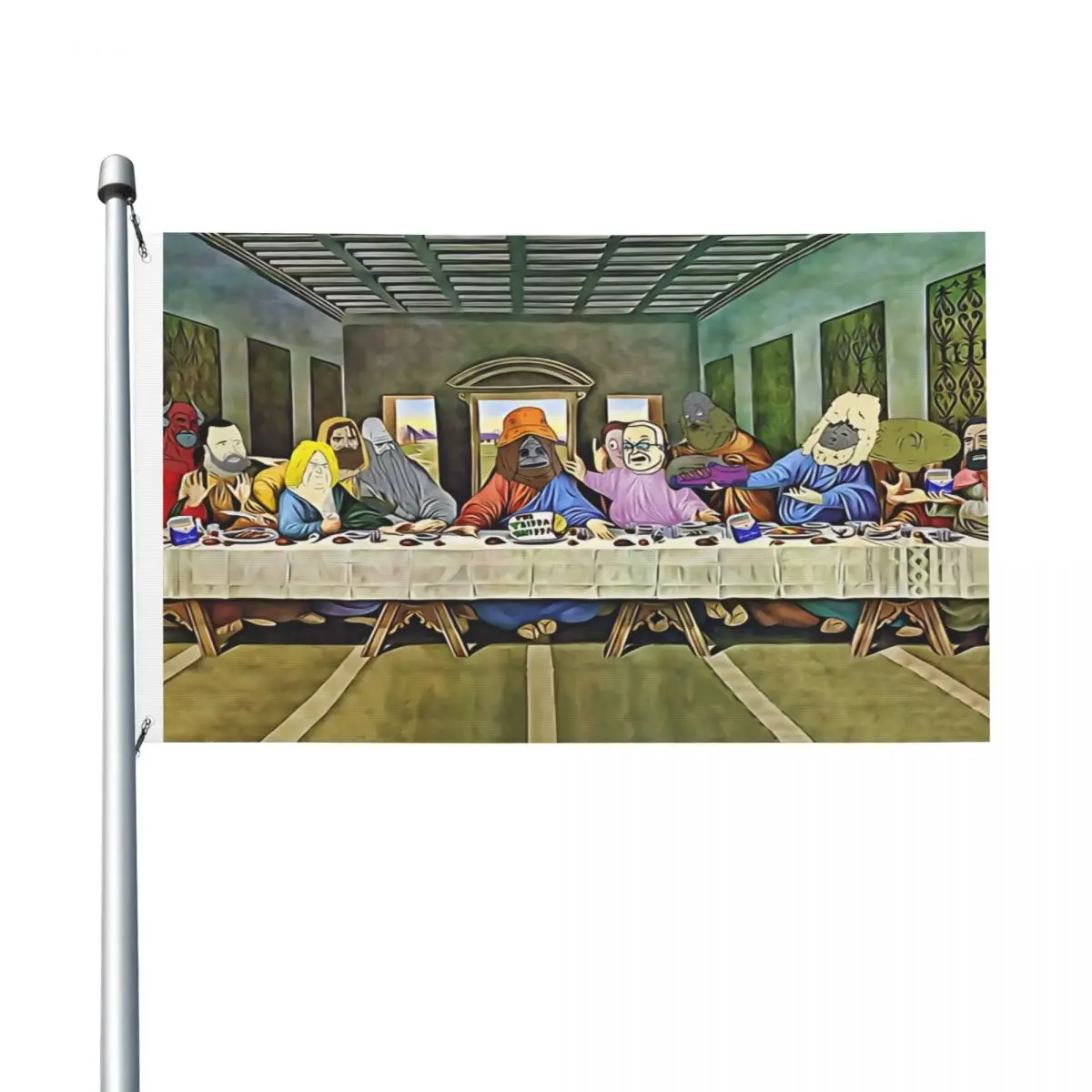 Last Supper Of Browntown 2 Mike Nolan Big Lez Show Flag Printed 3x5 ft Flags Hanging Quality Banner Home Decoration