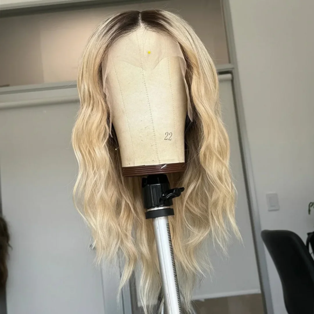 

Мягкий омбре-блонд, 18 дюймов, волнистая текстура, плотность 150%, парик из 100% натуральных человеческих волос, с кружевной передней частью 13×4, с предварительно выщипанными волосками.