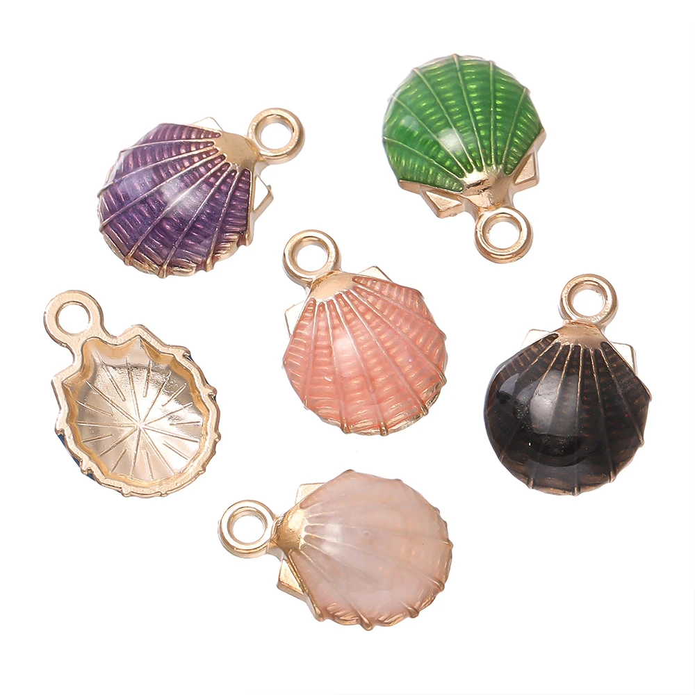 10Pcs Conch Shell Charms Pendants DIY Crafting Anklet Bracelet Necklace Earrings Handmade Accessories Jewelry Making Supplies