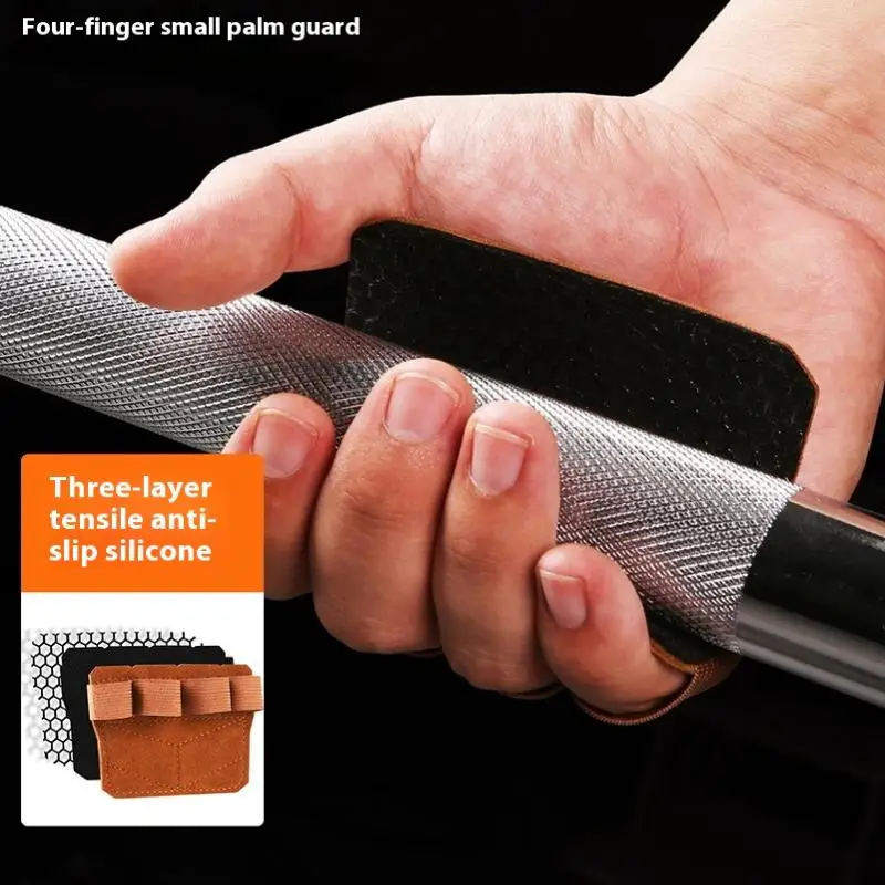 Leather Weight Lifting Training Gloves Palm Protection Women Men Fitness Sports Gymnastics Grips Pull Ups Weightlifting Workout