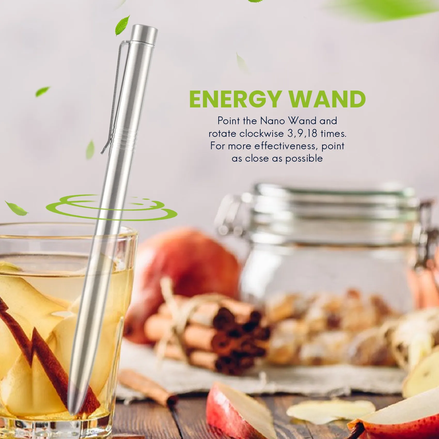 ไอออนลบ Energy Wand NANO Energy ปากกาน้ําอัลคาไลน์ Stick โมเลกุลน้ําปากกาเปิดใช้งาน