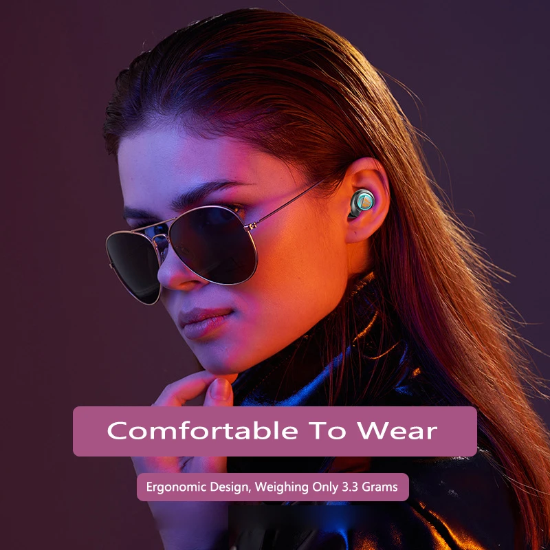 LOERSS Bluetooth Wireless Earphones HIFI Stereo Earbuds Gaming Sport Music Headphone Noise Reduction Airphone for Samsung Xiaomi