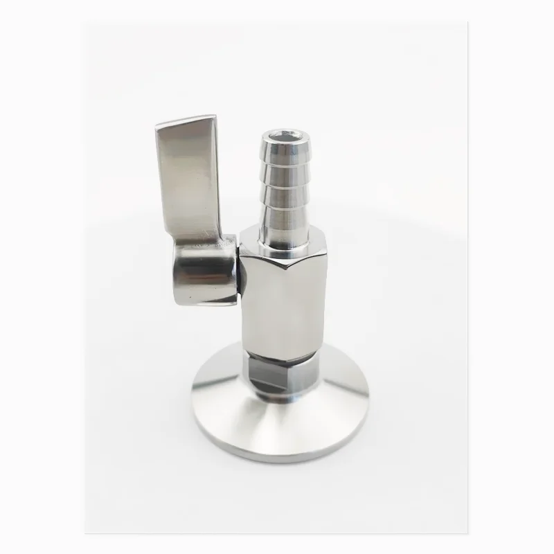 Tri-clamp Wine Outlet Valve Adapter With 7---20mm Hose Barb,Homebrew Drainage Valve Flange OD25.4 Or 50.5mm Stainless Steel 304