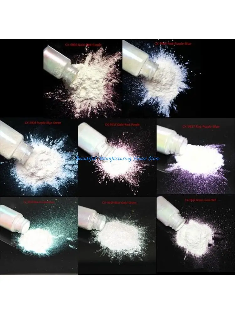 E56A Mirror Pigment Pearlescent Epoxy Resin Glitter Discolored Powder Resin Colorant Jewelry Making Tools