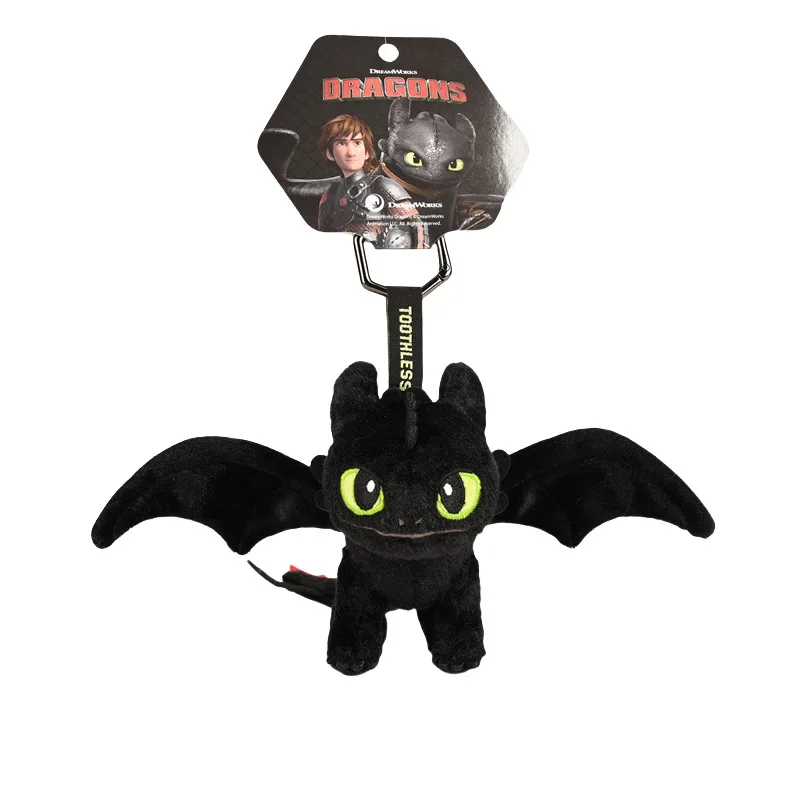 Kawaii Toothless Light Fury Plüsch-Anhänger Schlüsselanhänger Cartoon Plüsch-Schlüsselanhänger für Tasche, Rucksack, Auto, Telefon