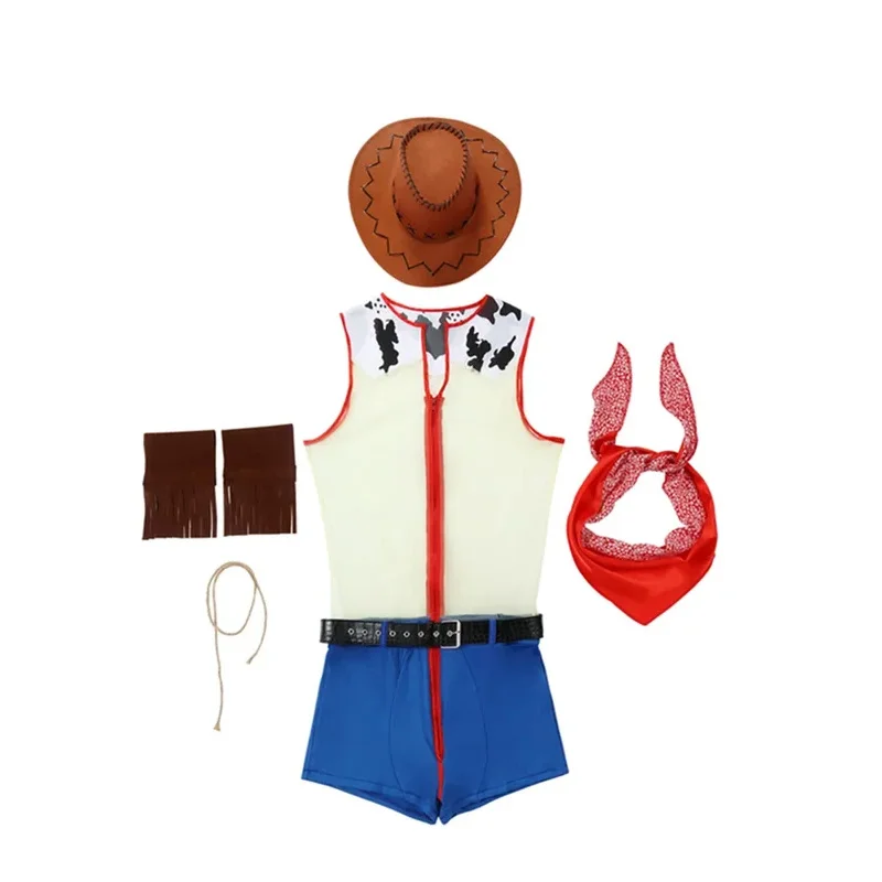 هالوين كرنفال حفلة مثير الرجال قبعات رعاة البقر الغربية زي مرحلة الأداء وودي تأثيري فستان بتصميم حالم ir;l5