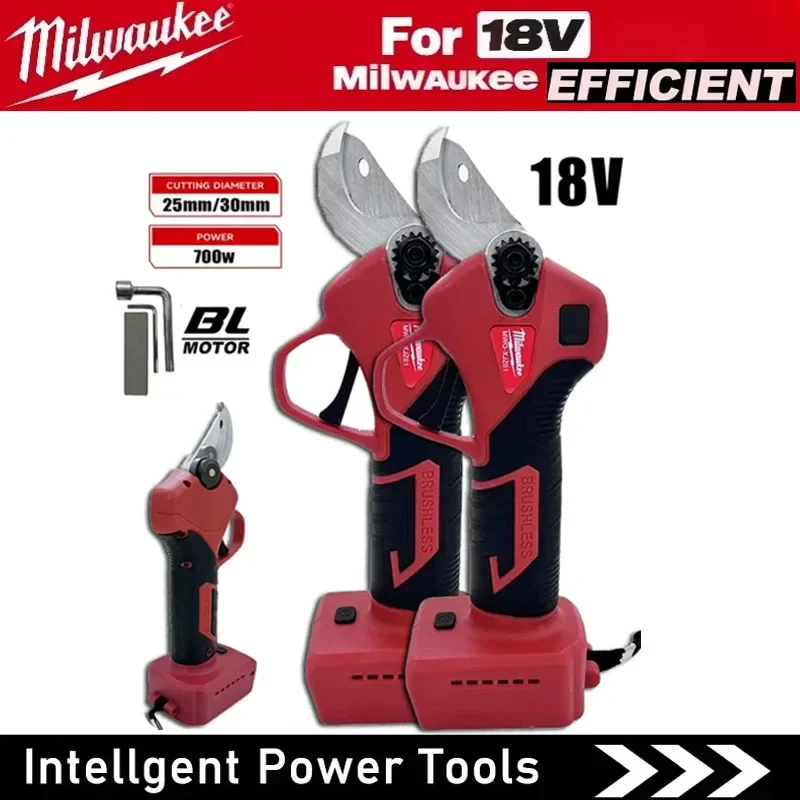 

Бесщеточный электрический секатор Milwaukee, 4 скорости, беспроводной, ручной, для обрезки садовых деревьев и кустарников, для аккумуляторов 18В/20В