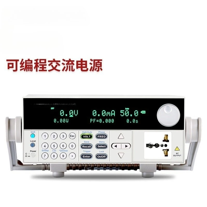 

Programmable adjustable single-phase variable frequency regulated AC power supply, laboratory test