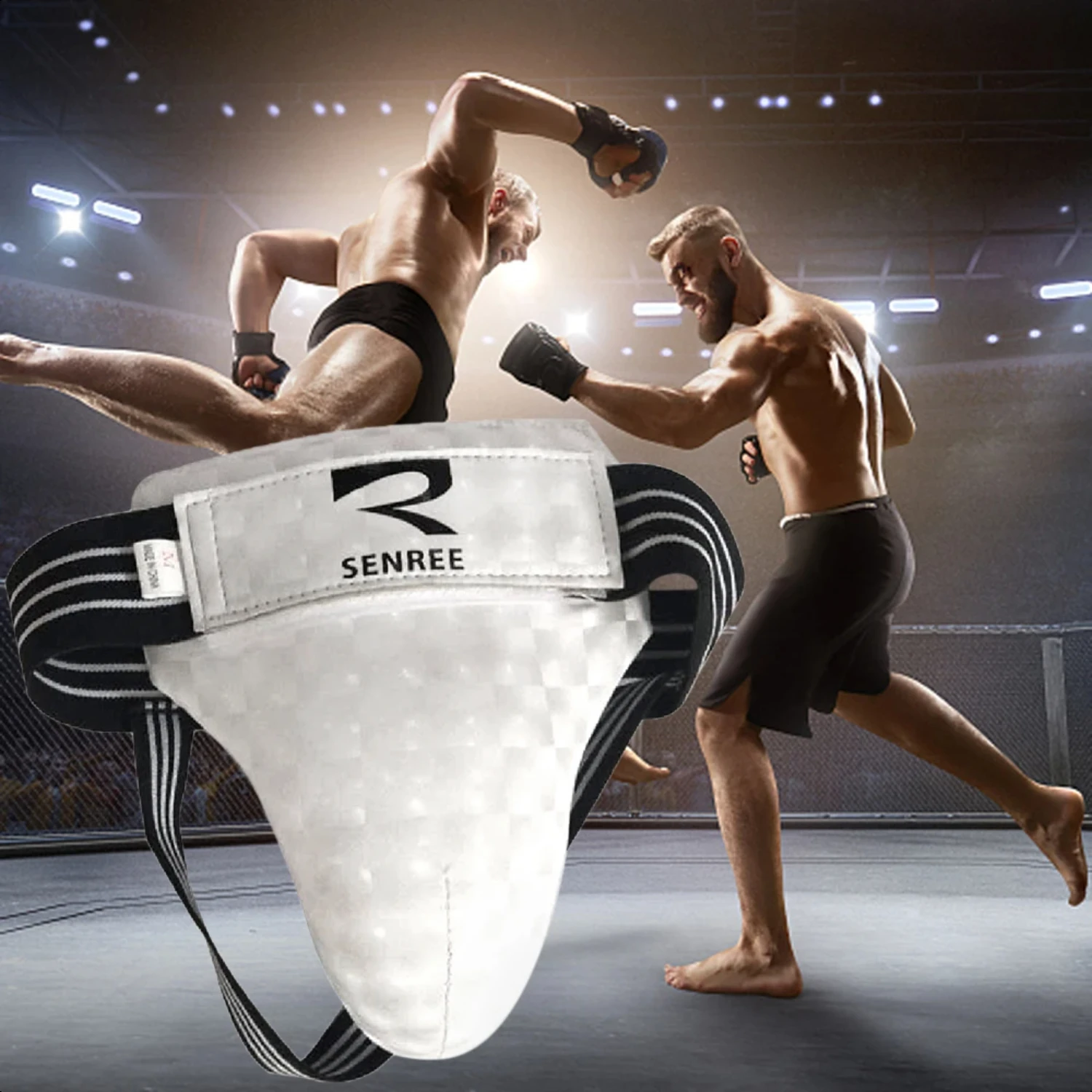 

Men Abdominal and Groin Protector Guard Boxing Training Muay Thai Sports Gym Workout