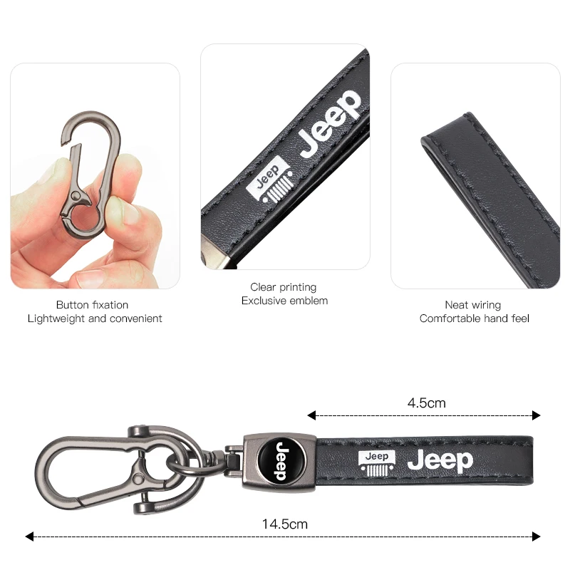 الجلود شعار السيارة مفتاح سلسلة حلقة كيرينغ اكسسوارات ل جيب جراند شيروكي رانجلر JK المصارع البوصلة رينيجيد باتريوت #3