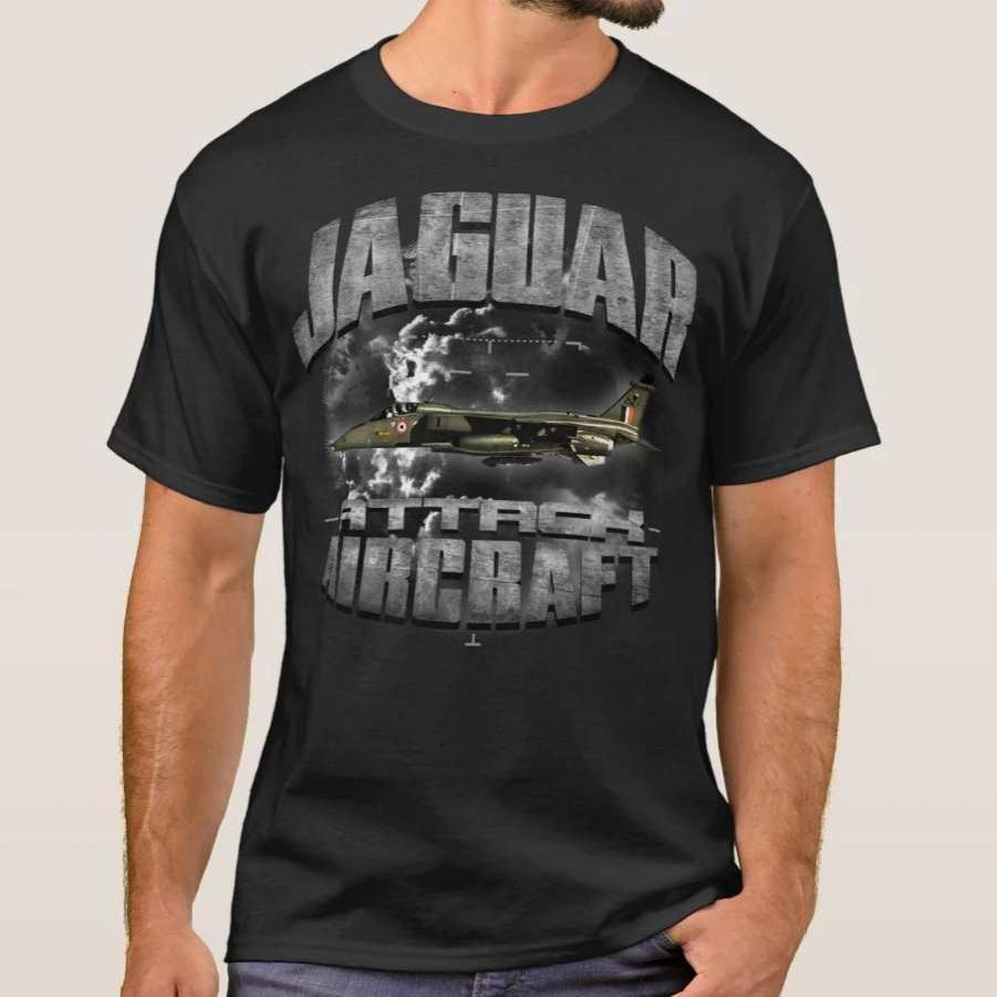 

Jaguar Anglo-French Jet Attack Aircraft T Shirt. New 100% Cotton Short Sleeve O-Neck Casual T-shirts Loose Top Size S-3XL