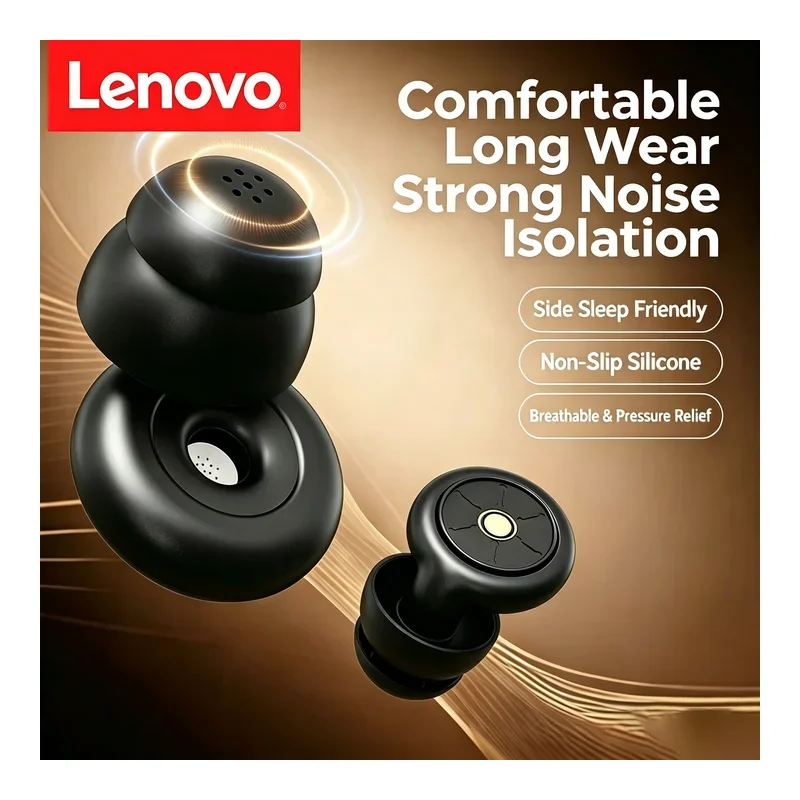 Lenovo Noise Cancelling Ear Plugs for Sleeping Soft Silicone Sleep Earplugs Noise Reduction Earbuds for Sleep Work Study Travel