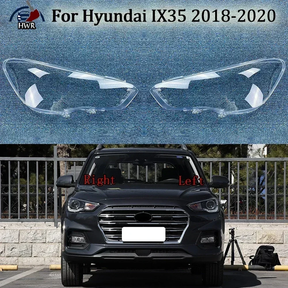 

Left Right Transparent Headlight Lens Cover Headlamp Lampshade Lampcover Head Lamp Glass Shell For Hyundai IX35 2018 2019 2020