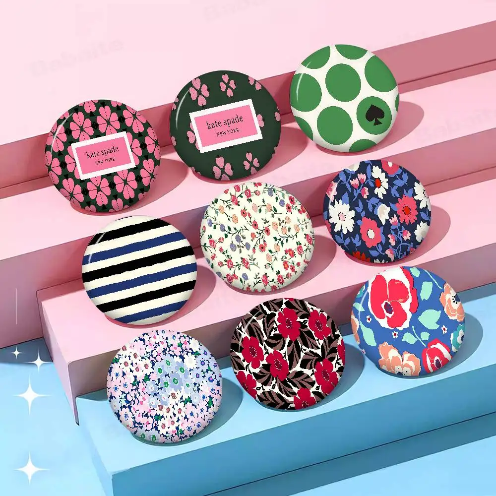 Fashion Brand K-Kate S-Spade Soft Button Pin Bright Printed Icon Gift For Friends Badge Collar Brooch Lapel Pin Metal