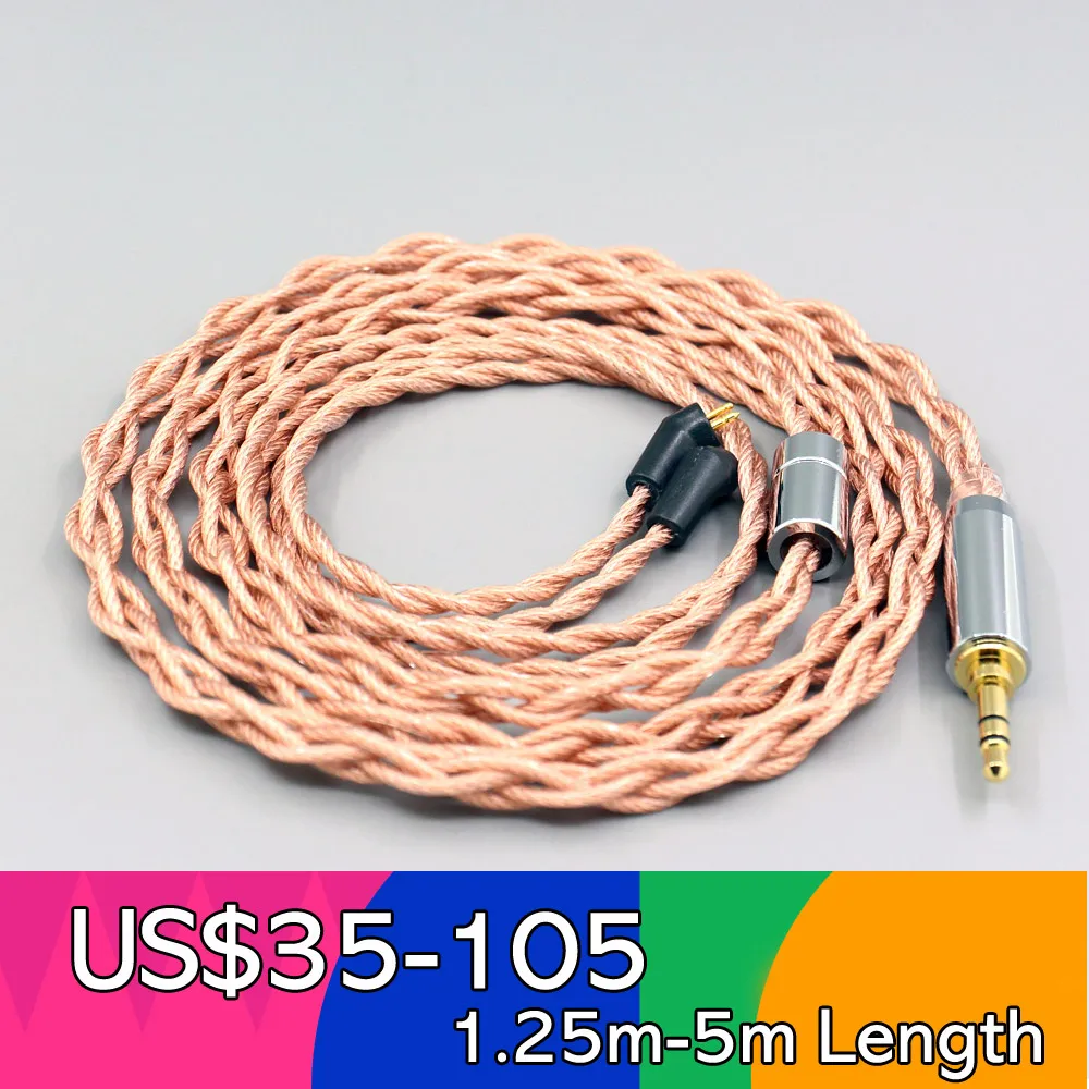 Graphene 7N OCC Shielding Coaxial Mixed Earphone Cable For Etymotic ER4B ER4PT ER4S ER6I ER4 2pin 4 core 1.8mm LN007754