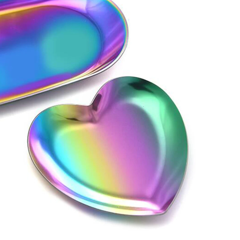 مجموعة واحدة من صينية أدوات تزيين الأظافر الصغيرة من الفولاذ المقاوم للصدأ لصالونات التجميل المنزلية ومستلزمات التخزين ومنظم العداد #2