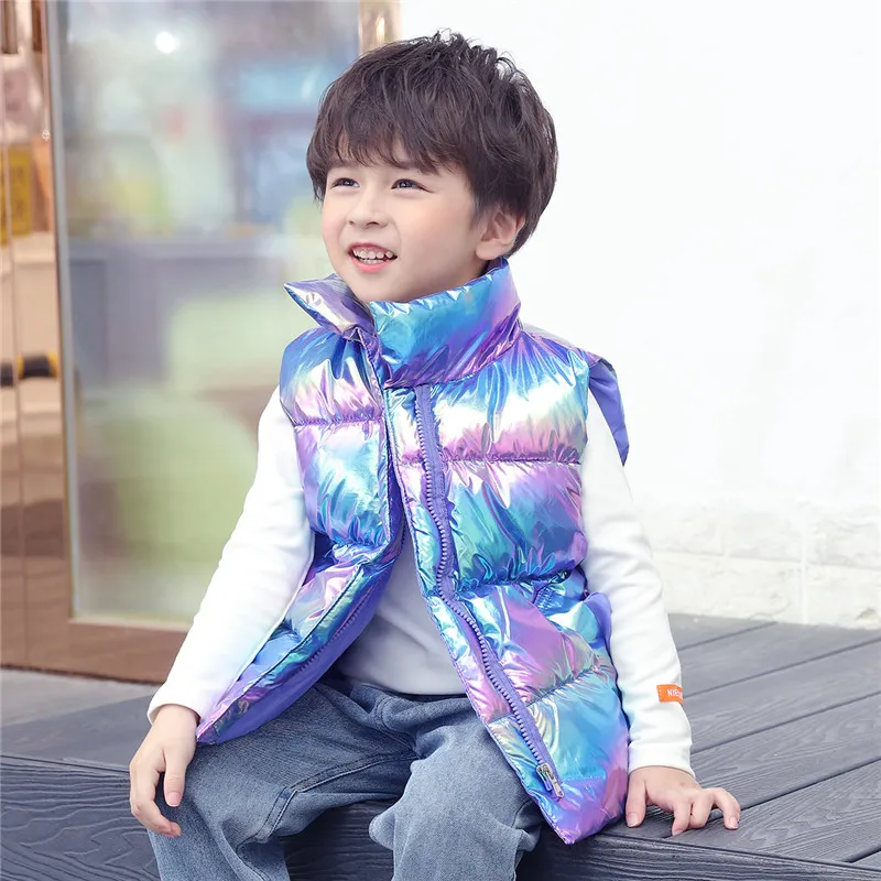 2023 Girls Down Vests 3-14 Years Old Children Clothing For Girls Boys Warm Outerwear Coat Autumn Fashion Teens Kids Jackets Vest