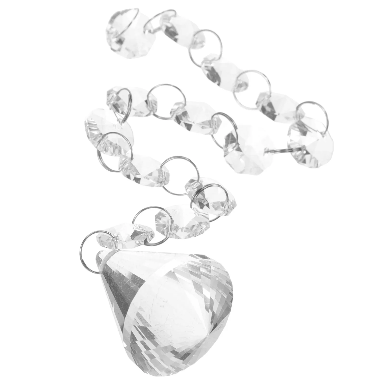 

Crystal Pendant Hanging Decor Clear Crystal Hanging Ornament for Ceiling Lamp Romantic Wedding Home Decoration