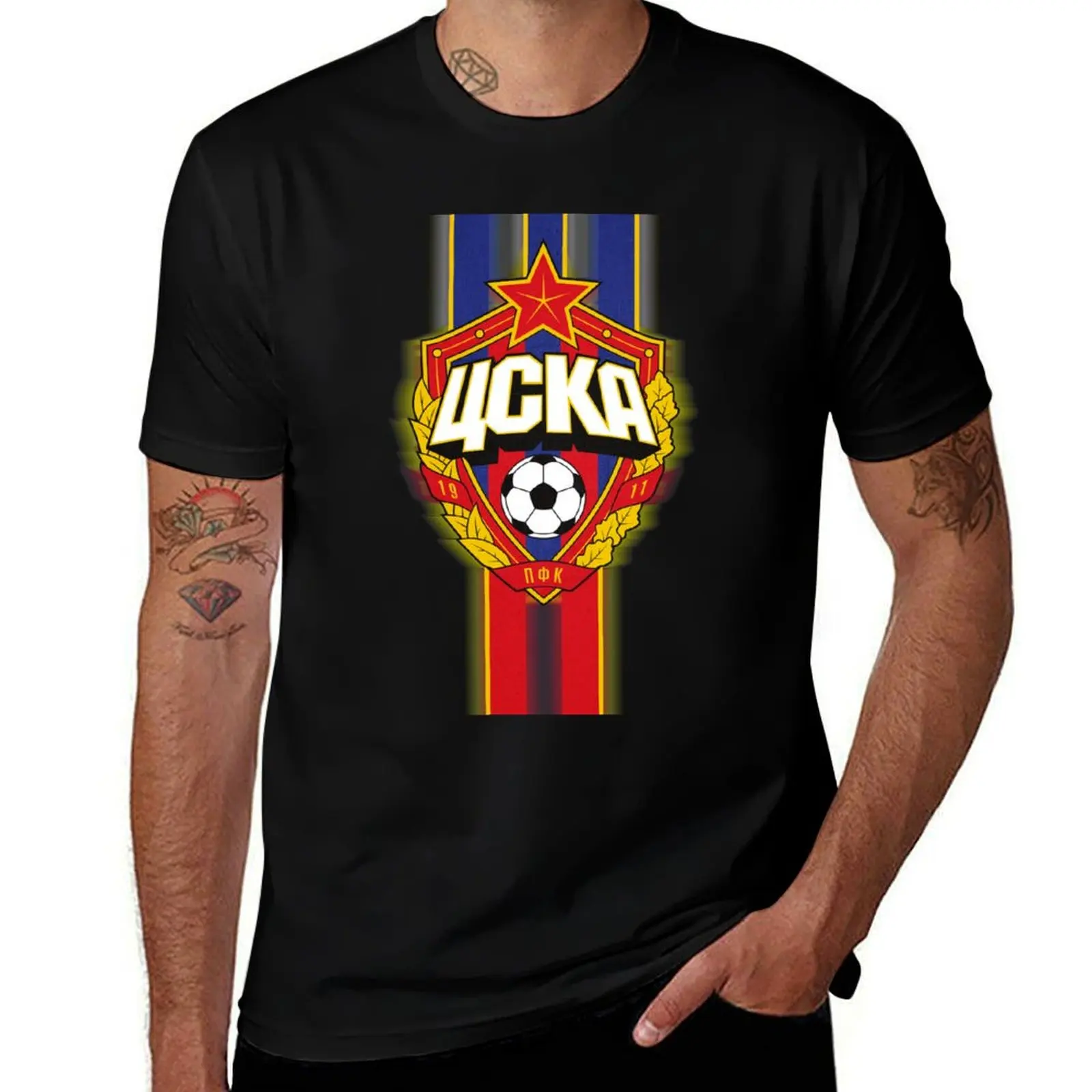 CSKA Moscow sport fans ultras, hooligans T-Shirt Stretch Fabric Comfort T-Shirt