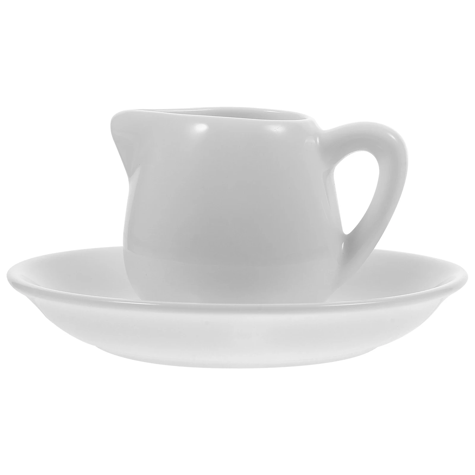 

Milk Can Bottom Disc Set Coffee Jars Cream Jug Saucer Gravy Boat Ceramic Containers Small Hotel Table