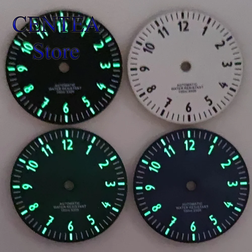 RICHUS 29mm Dial Green Luminous Black Blue Green White Watch Dial fit NH35 NH36 ETA 2836 2824 DG 2813 3804 Miyota 8215 movement