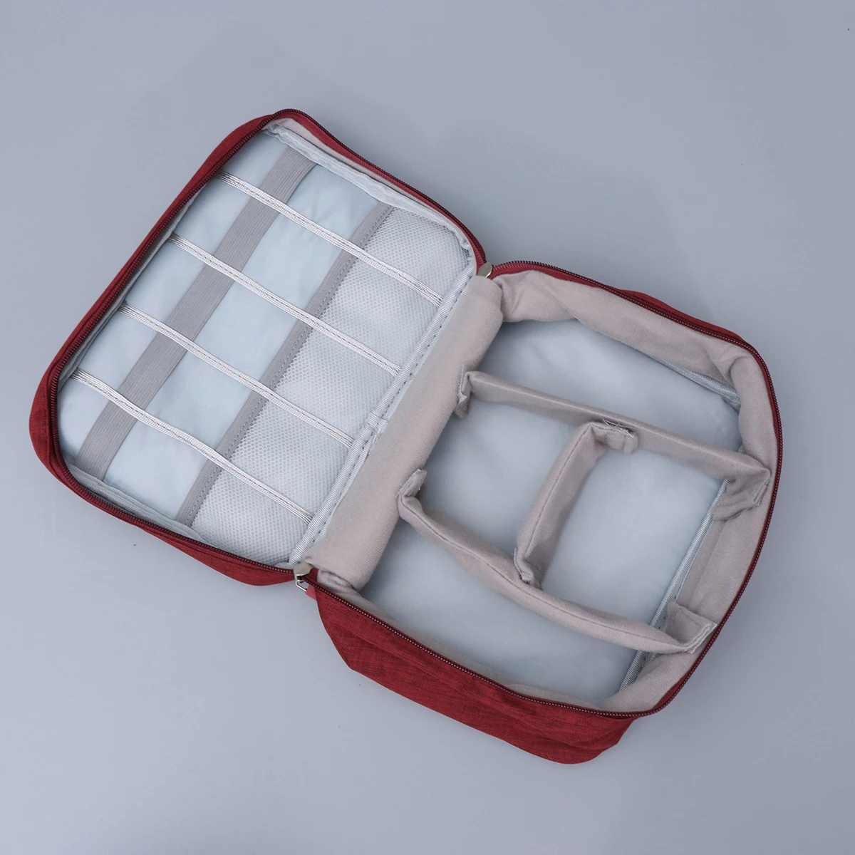 

Waterproof Cable Organizer Bag For Data Cables Power Banks Smartphones Accessories Travel Storage Pouch Detachable Compartments