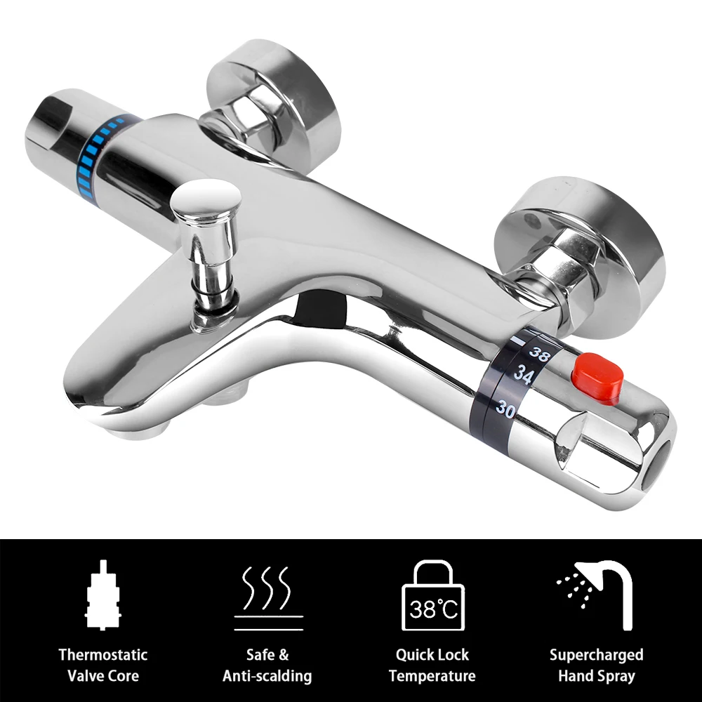 

Hot And Cold Mixer T hermostatic Tap Bathtub Faucet Bathroom Mixing Valve T hermostatic Shower Faucet Bathroom Tool