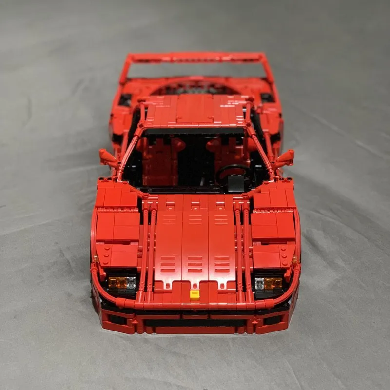 Moc 2596pcs Technical Enzo Ferraried F40 1:10 Supercar Building Blocks Compatible 45125 Kids Assembly Car Bricks Toys Gifts