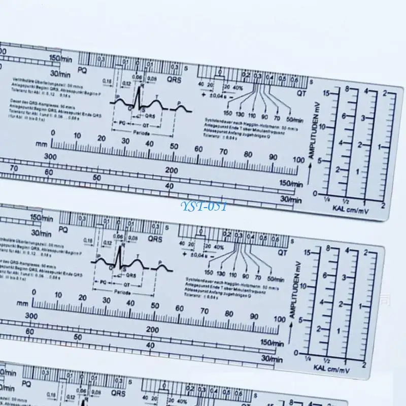 

E15A Heart Rate Measuring Tool Caliper for Electrocardiogram Ruler Measuring Ruler