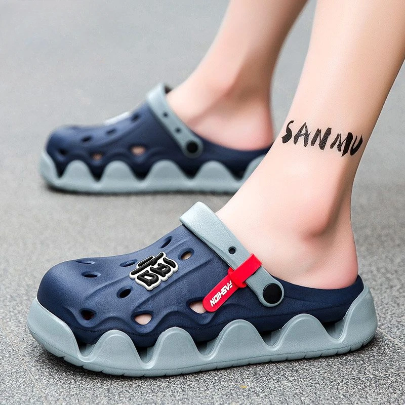 Sabot Hole Sandals Man Soft Indoor House Shoes Walk Around Home Slippers for Men Platform Outdoor Beach Trend 2025 Fun Fashion