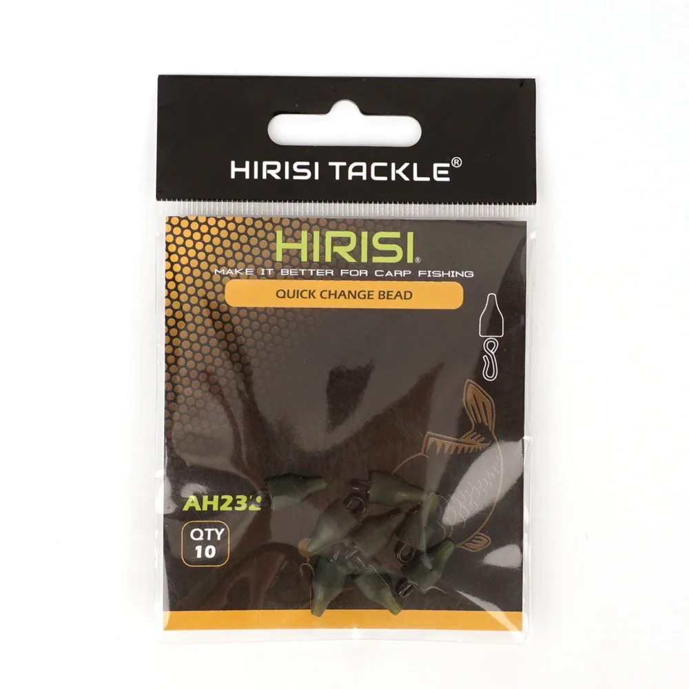 Hirisi AH232 10/20 Stuks Karpervissen Rubber Heli Buffer Sleeve Quick Change Swivel Terminal Tackle Accessoires voor Grof Vissen