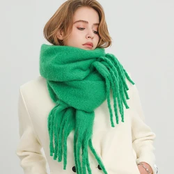 Sciarpa invernale per donna Cashmere caldo solido Pashmina sciarpe avvolge femminile spessa morbida Bufanda grandi nappe scialle stole lunghe