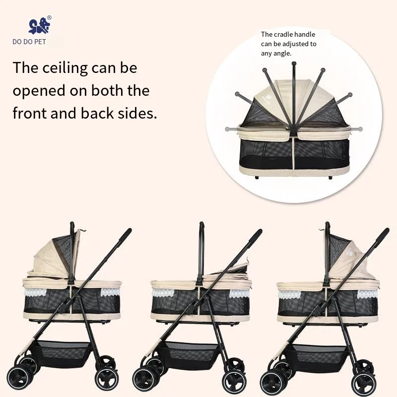 

2025 Outdoor Strollers, Lace Baby Strollers, Pet Strollers, Sweet Lace Dogs and Cats, High-quality Commuting Carts