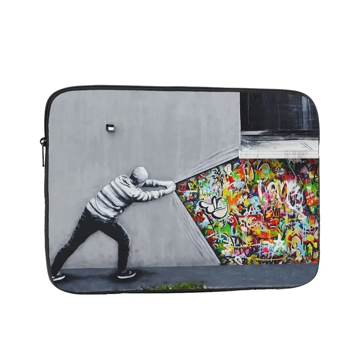 

Laptop Bag Sleeve 12 13 15 17 Inch Notebook Bag Case Banksy Uncovering Graffiti Computer Shockproof Case