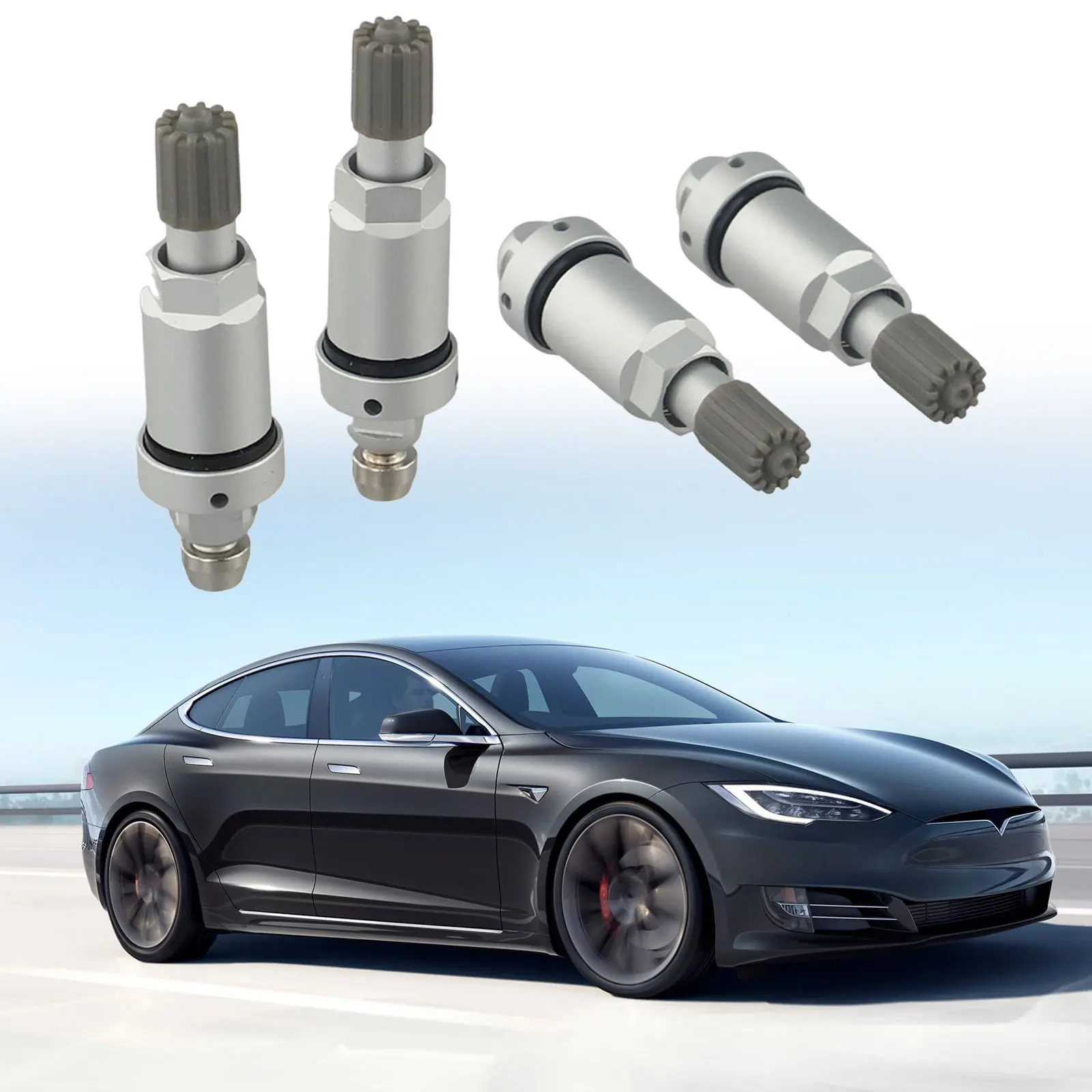 Simplify your For Tire maintenance with this comprehensive set of aluminum valve stems designed specifically for Teslas