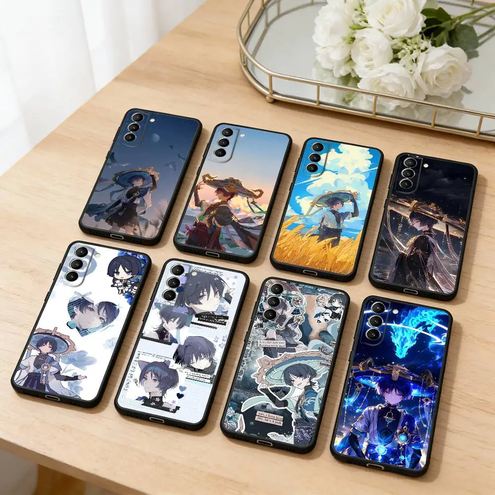 

Genshin-Impact-S-Scaramouche Phone Case For Samsung S25,24,23,22,30,21,10,9,Ultra,Plus,Lite,FE,4,5 G Soft Black Case