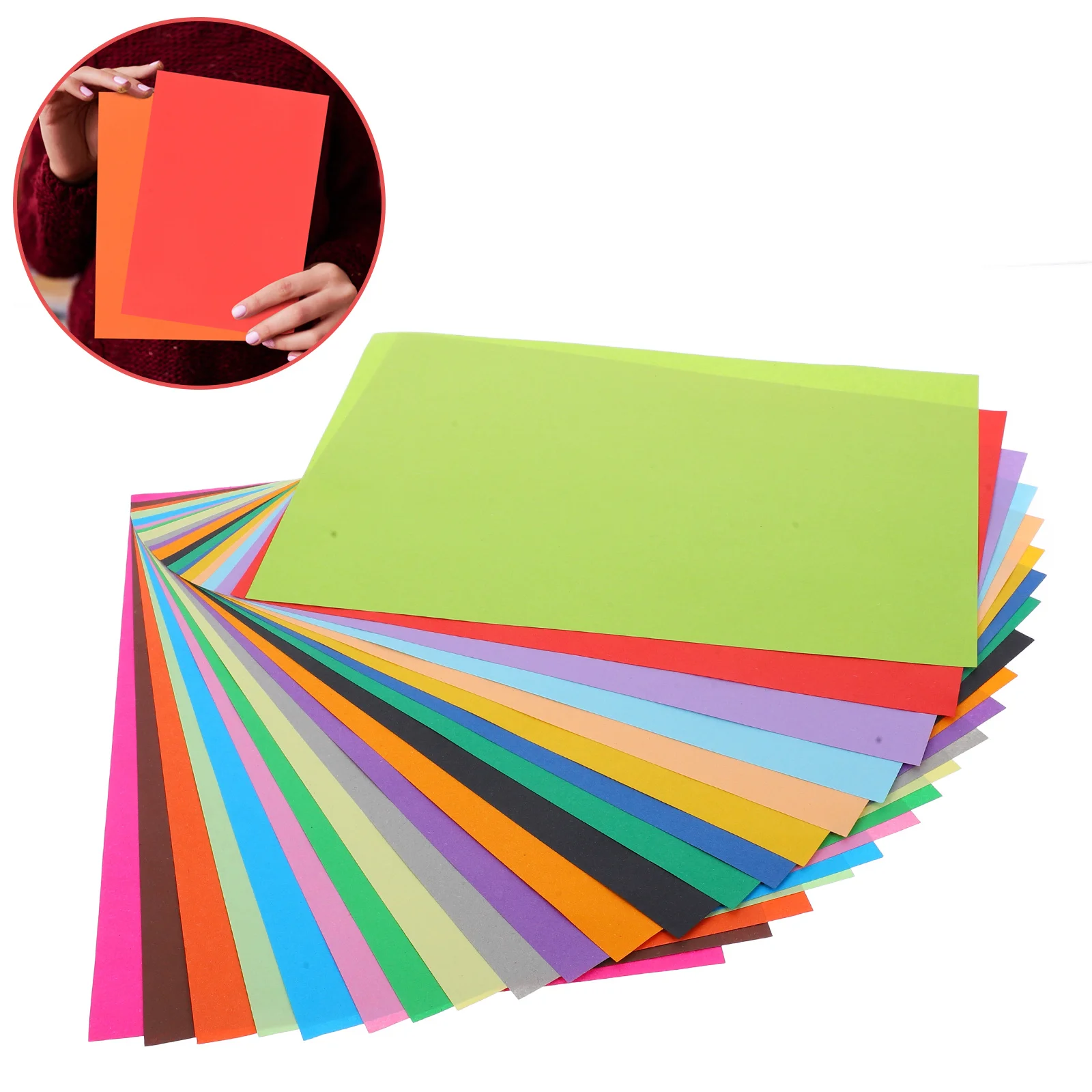 

100 Pcs Colored Copy Paper Card Stock Origami Corrugated Wrap Masking Cardstock Colorful Craft